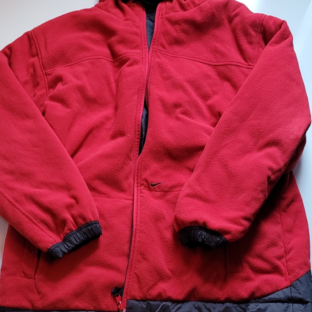 Nike reversible nylon/fleece jacket men's XL